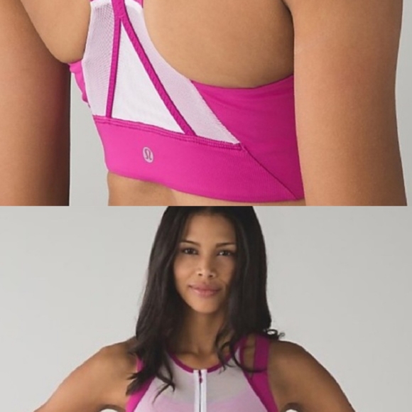 Lululemon Pink Workout Bra - Picture 2 of 4